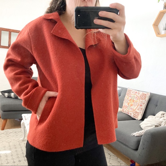 Eileen Fisher Jackets & Blazers - Eileen Fisher Wool Burnt Orange Jacket Size M